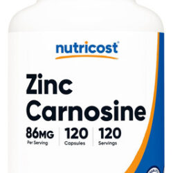 Nutricost Zinc Carnosine 86mg, 120 Cápsulas - Não Ogm, Sem