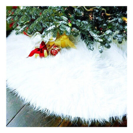 Saia Árvore Natal Frisado Floco Neve 120cm Branco Decoração — foto 13 Saia Árvore Natal Frisado Floco Neve 120cm Branco Decoração — foto 13