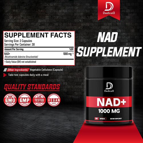 Suplemento Nad + 1000 Mg - Suplemento Nad Puro - Reparo De E - Imagem 2