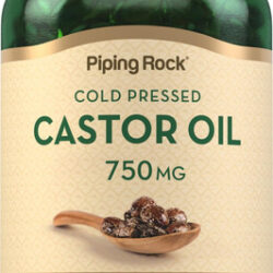 Suplemento De Óleo De Rícino Piping Rock 750mg | 200 Cápsul