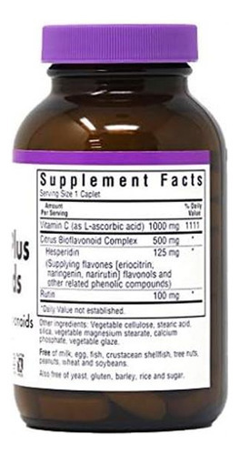 Bluebonnet Vitamina C 1000 Mg Mais Cápsulas De Bioflavonóid - Imagem 7