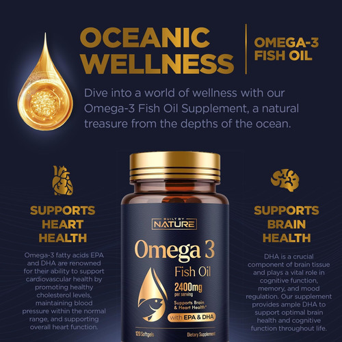 Suplemento De Óleo De Peixe Ômega 3 - 2.400 Mg De Óleo De Pe - Imagem 6