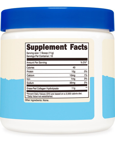 Colágeno Em Pó De Colágeno Alimentado Com Nutricost 4 Oz (se - Imagem 5