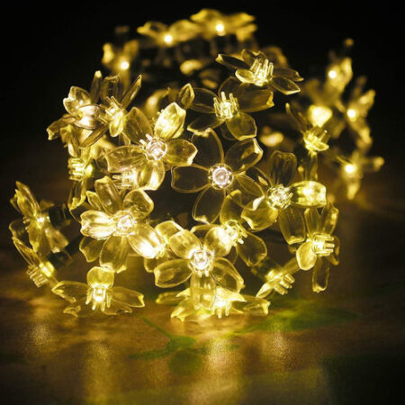 5m Luzes Natal Ao Ar Livre Luz Solar Da Corda Da Flor 20led- - Imagem 20
