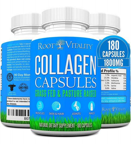 Cápsulas De Colágeno Root Vitality - Pílulas De Colágeno, C