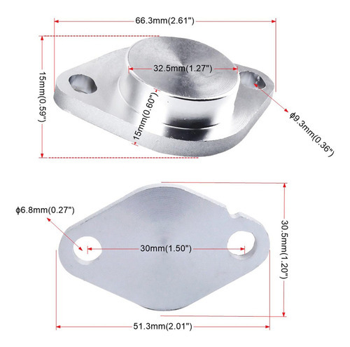 Metal Egr Stopper Kit Blanking Kit Para Rover Discovery 3 - Imagem 2