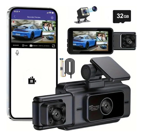 Câmera De Carro Frontal E Traseira Wifi 1080p - Imagem 2
