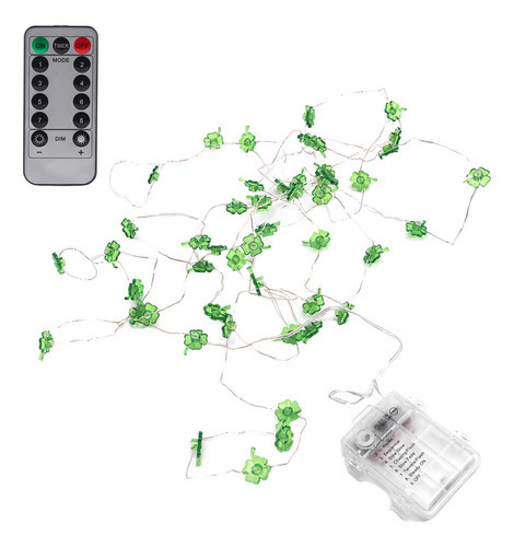 String Lights Decor, Trevo De 4 Folhas, 50 Leds, Mão Decorat - Imagem 3