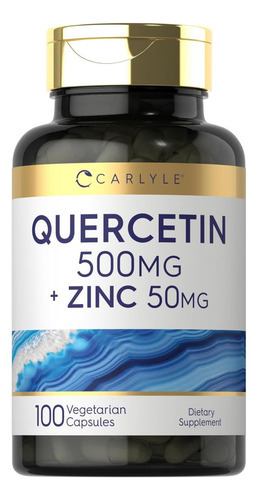 Cápsulas De Carlyle Quercetina 500mg | Com 50mg De Zinco | 1
