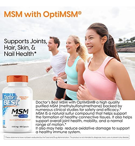 Doctors Best Msm Com Optimsm, Suporte Articular, Sistema I - Imagem 3