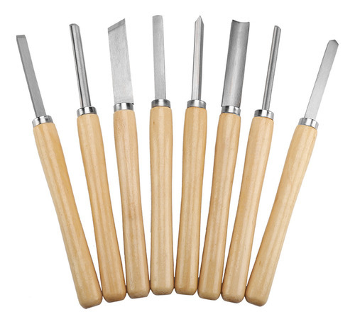 H 8pcs/set Madeira Torno Cinzel Set Ferramentas De - Imagem 10