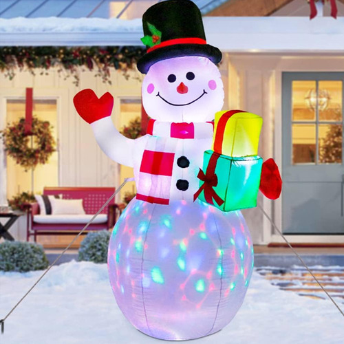 X Decorações Infláveis De Jardim De Boneco De Neve Com Luz - Imagem 2
