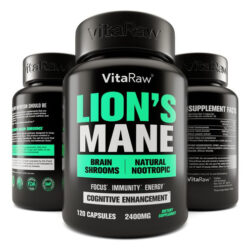 Suplemento Vitaraw Organic Lions Mane Em Cápsulas