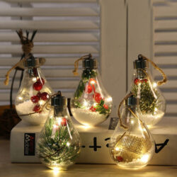 Led Bola De Natal Transparente, Decoração De Natal