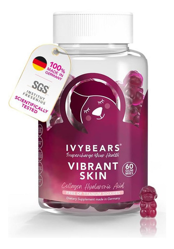 Gomas De Pele Vibrante Ivybears | Ácido Hialurônico E Coláge