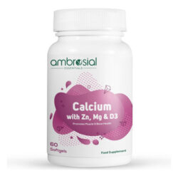 Ambrosial Cálcio Magnésio Zinco Com Vitamina D3 Pacote De 1-