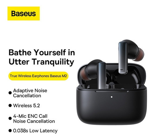 Fones De Ouvido Bluetooth Baseus M2 Tws Cancelamento De Ruíd - Imagem 13
