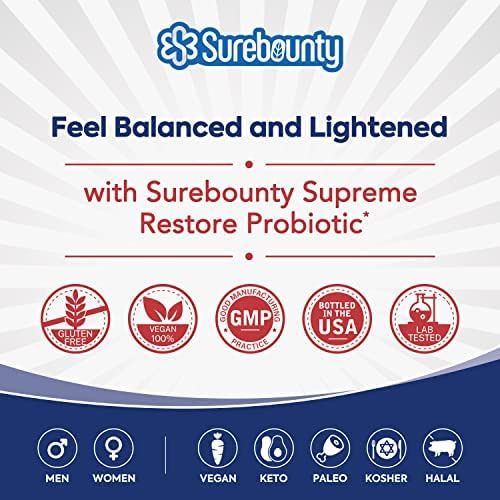 Probiótico Surebounty Para Homens E Mulheres, 200 Bilhões D - Imagem 7