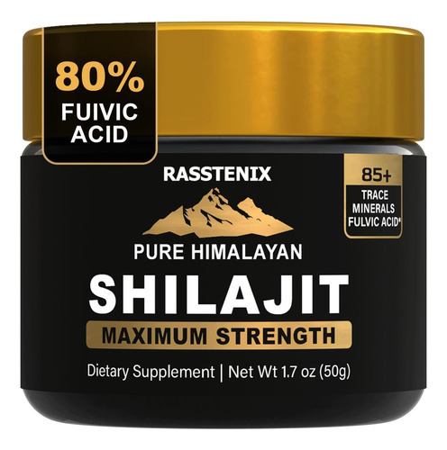 Shilajit 500 Mg - Resina Shilajit Orgânica Pura Do Himalaia