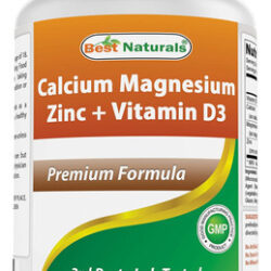 Best Naturals Cálcio Magnésio Zinco Com Vitamina D3, 300 Co