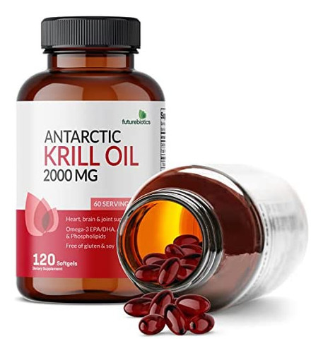 Óleo De Krill Antártico Futurebiotics 2.000 Mg Com Astaxant - Imagem 4