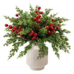 45 Arranjo De Flores Natal Com Agulhas De Pinheiro Para Mesa