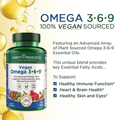Purity Products Omega 3-6-9 Fórmula Ômega Vegana E Vegetaria - Imagem 4