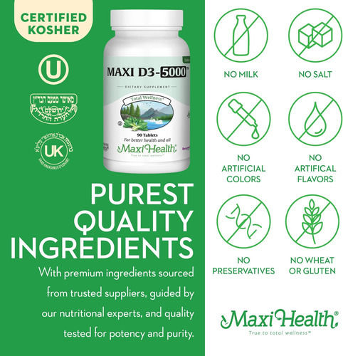 Maxi Health Vitamin Diu (125 Mcg) - Alta Dose De Vitamina D - Imagem 6