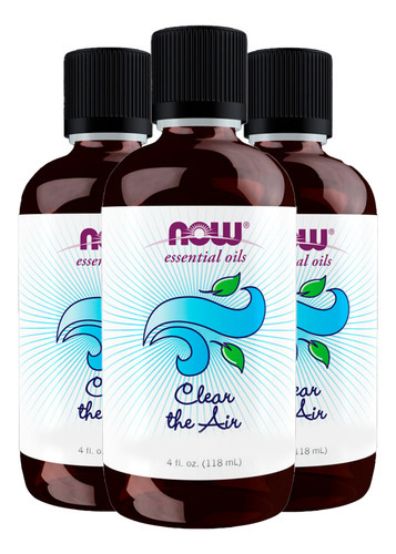 Mistura De Óleo De Air Clear Now Foods 118ml Importado 3un