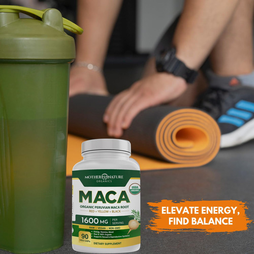 Suplemento De Cápsulas Orgânicas De Raiz De Maca Mother Natu - Imagem 4