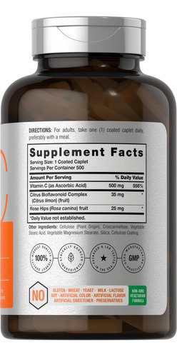 Horbäach Vitamina C 500mg | Com Bioflavonóides | 500 Cápsula - Imagem 2