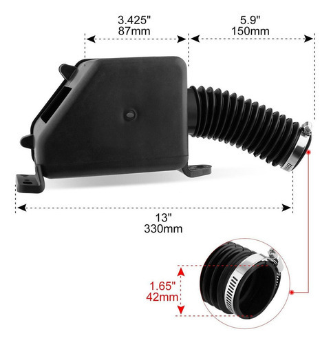 Filtro De Ar 42 Mm Para Gy6 150 150cc 157qmj Motor Atv - Imagem 4