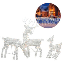 X Grande Rena De Natal* 3 Conjuntos De Iluminação De Jardim
