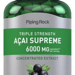 Cápsulas De Piping Rock Açaí Berry 6000mg | Contagem 180 | S