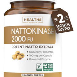 Healths Harmony Nattokinase 2000 Fu (não Ogm) Poderoso Suple