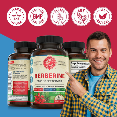 Suplemento De Berberina - Berberina Premium 1200mg Por Porçã - Imagem 7