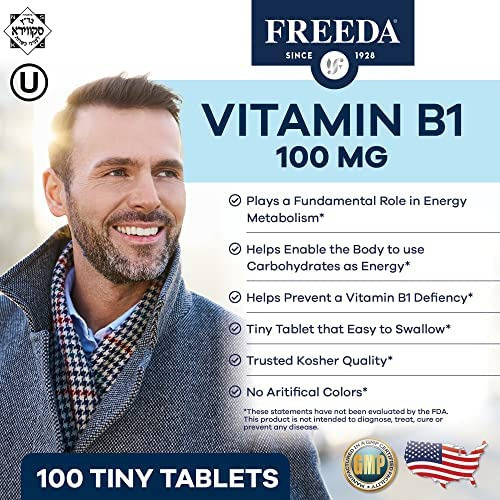 Freeda Vitamina B1 Tiamina 100mg - Suporta Metabolismo Energ - Imagem 2