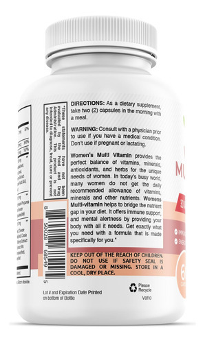 Multivitamínico Feminino Com Biotina (sem Ferro) - 20 Vitami - Imagem 6