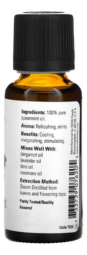 Óleo De Hortelã Now Foods 30 Ml Puro Importado 4un - Imagem 4