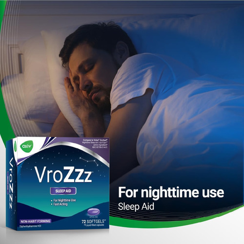 Axiv Vrozzz Softgels Para Auxílio Ao Sono, Cápsulas Com Líqu - Imagem 5