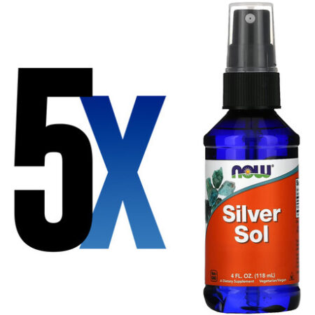 Silver Sol Líquido 50mcg Now Foods 118ml Importado 5un - Imagem 2