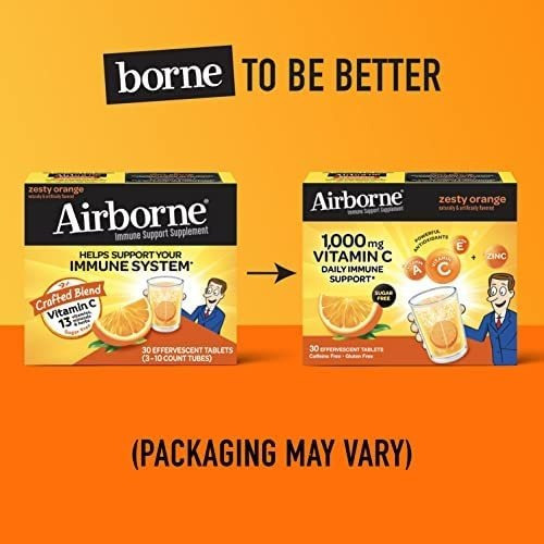 Vitamina C Airborne 1000 Mg 30 Comprimidos Efervescentes - Imagem 6