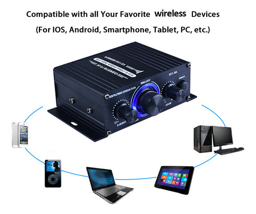 Amplificador De Potência De Áudio Estéreo Ak-170 Mini Hifi 2 - Imagem 6