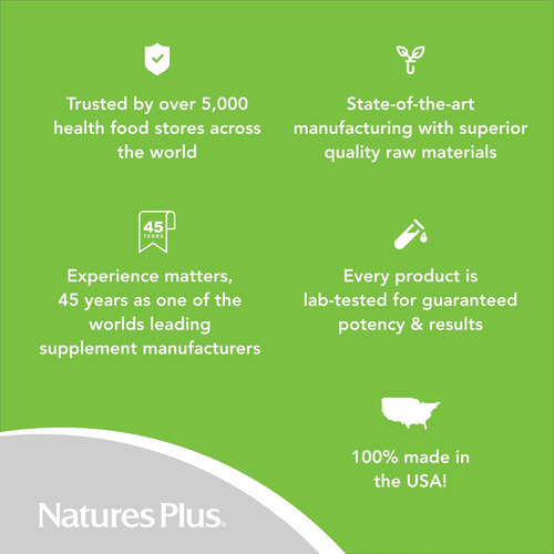 Natures Plus Betaine Hcl (cloridrato) - 600 Mg, 90 Comprimid - Imagem 7