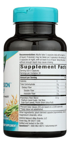 Natures Way Fiber Fusion Daily, Com Casca De Psyllium, Farel - Imagem 5