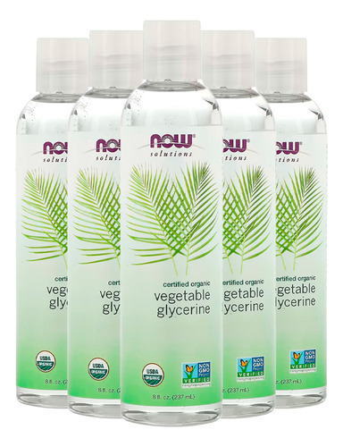 Glicerina Vegetal Orgânica Now Foods 237 Ml Importado 5un