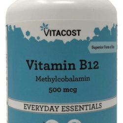 Vitamina B-12 Marca Vitacost, 500 Mcg, 300 Comprimidos