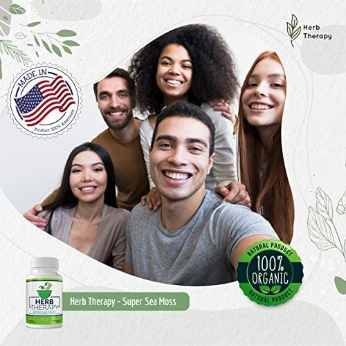 Herb Therapy Super Sea Moss Cápsulas Orgânicas De Musgo Do - Imagem 7