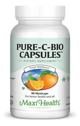 Maxi Health Pure Vitamin C - Com Bioflavonóides - Suporte Im