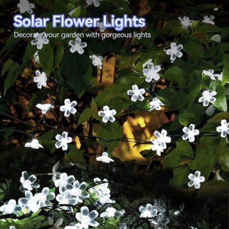 5m Luzes Natal Ao Ar Livre Luz Solar Da Corda Da Flor 20led- - Imagem 22